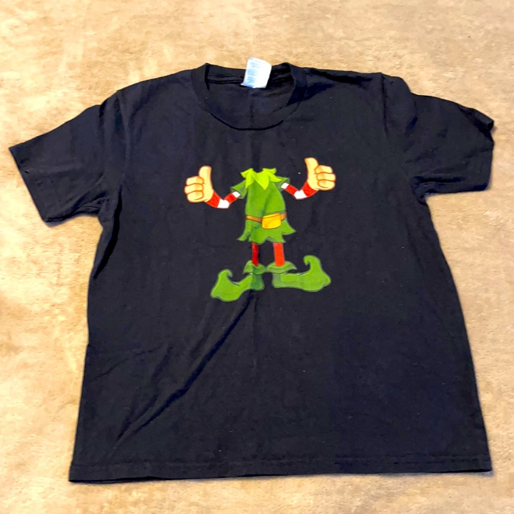 Boys black short sleeve shirt size small . Only wore once.